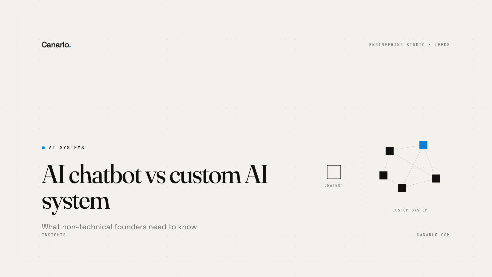 AI chatbot vs custom AI system: what non-technical founders need to know