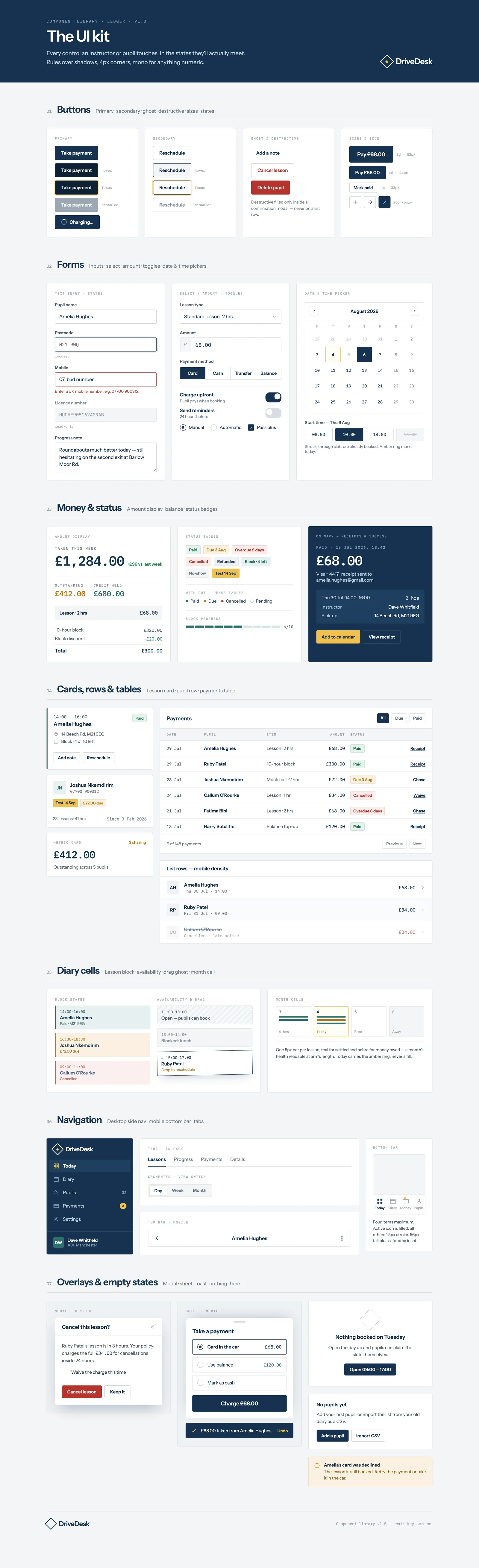DriveDesk — Component library