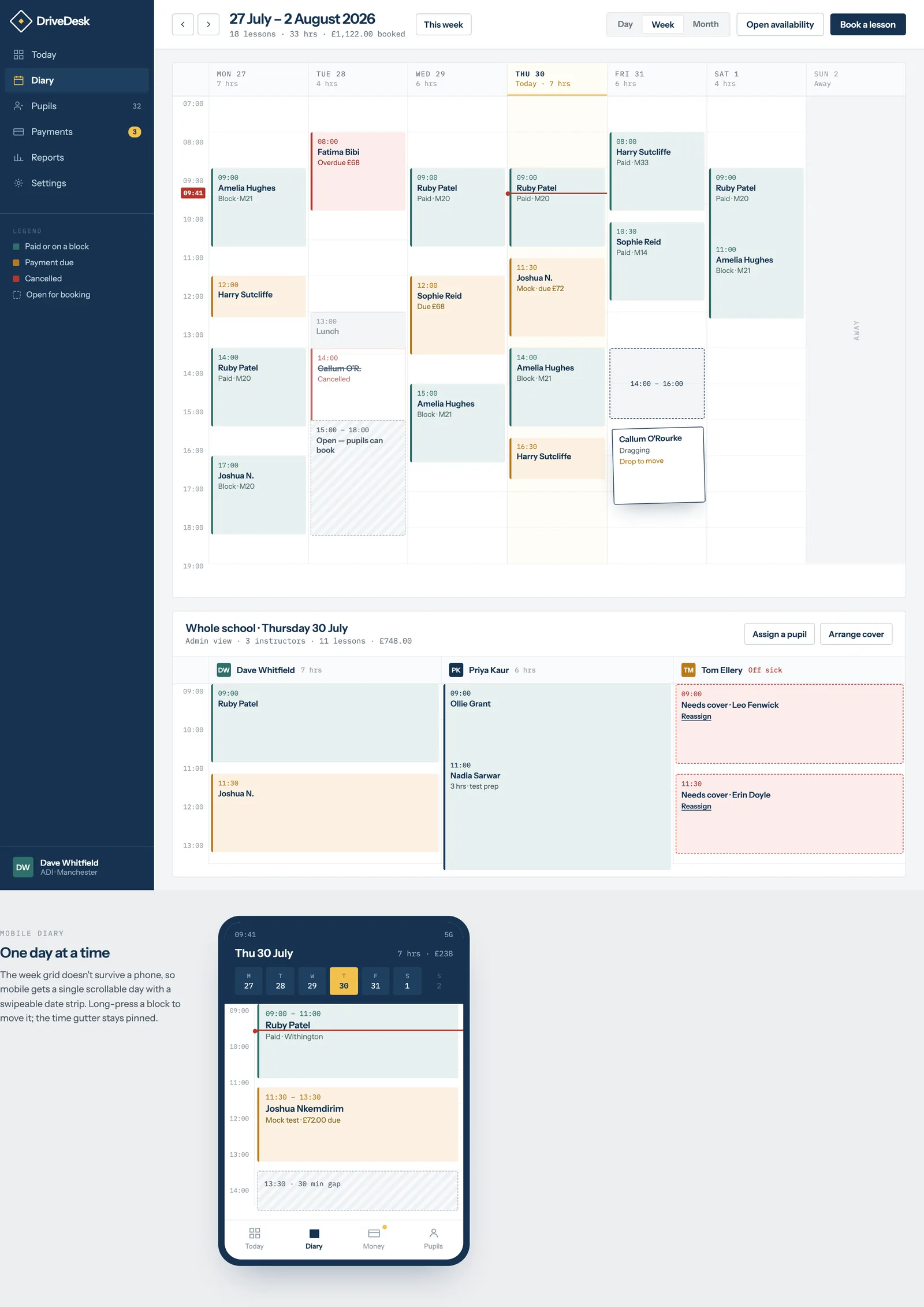 DriveDesk — Diary