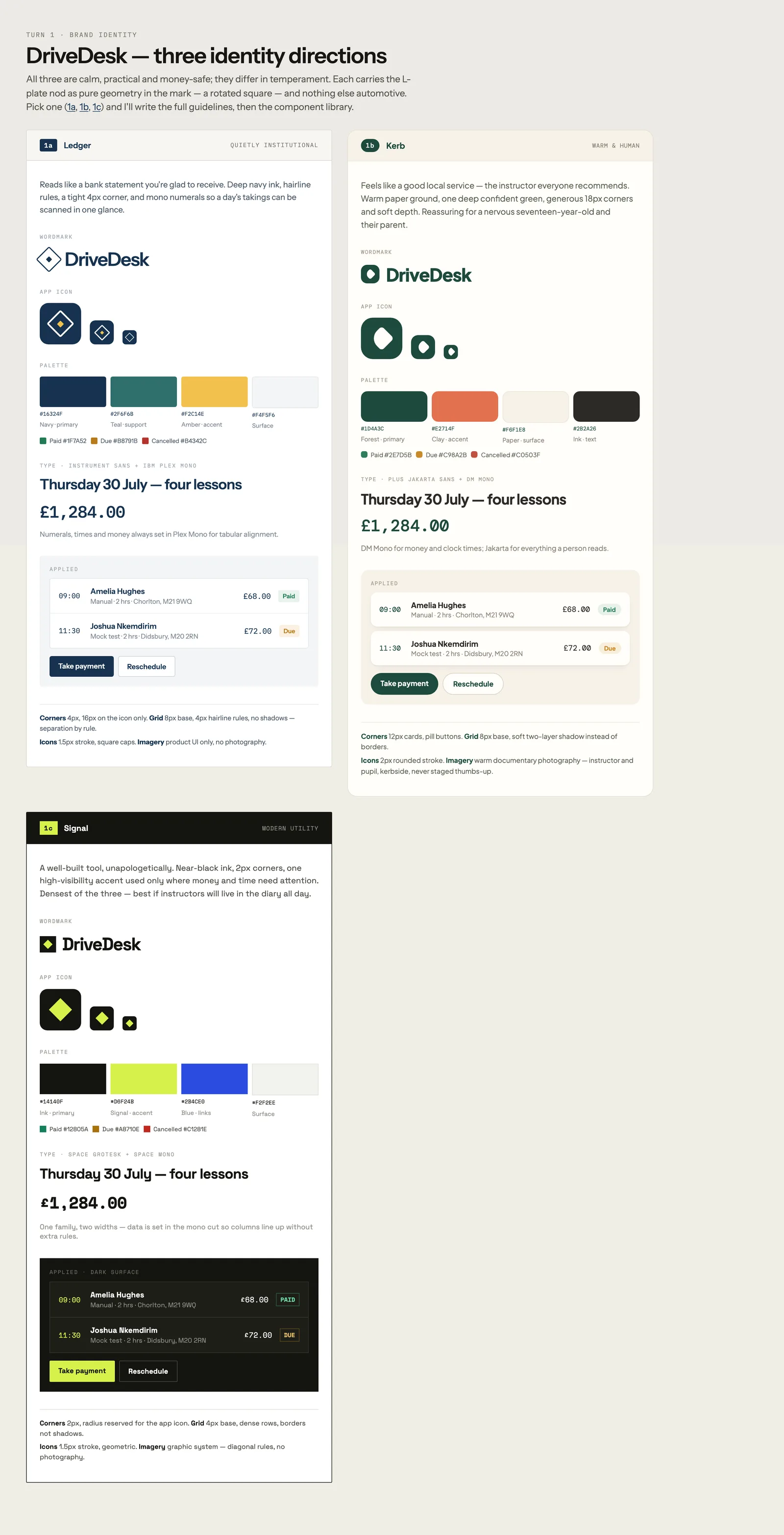 DriveDesk — Brand identity