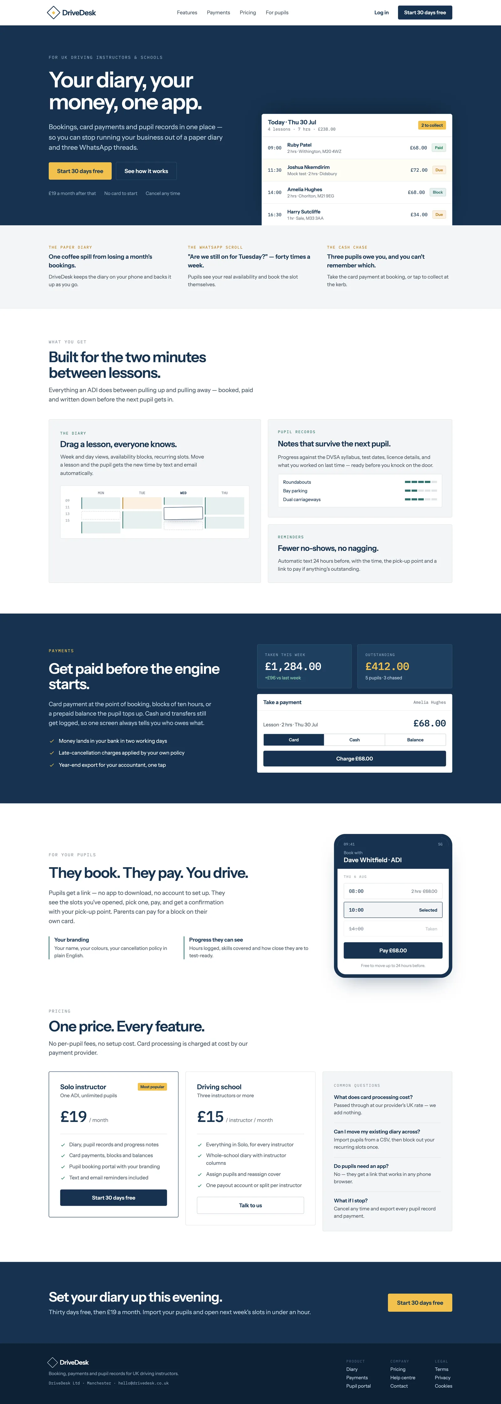 DriveDesk — Marketing site